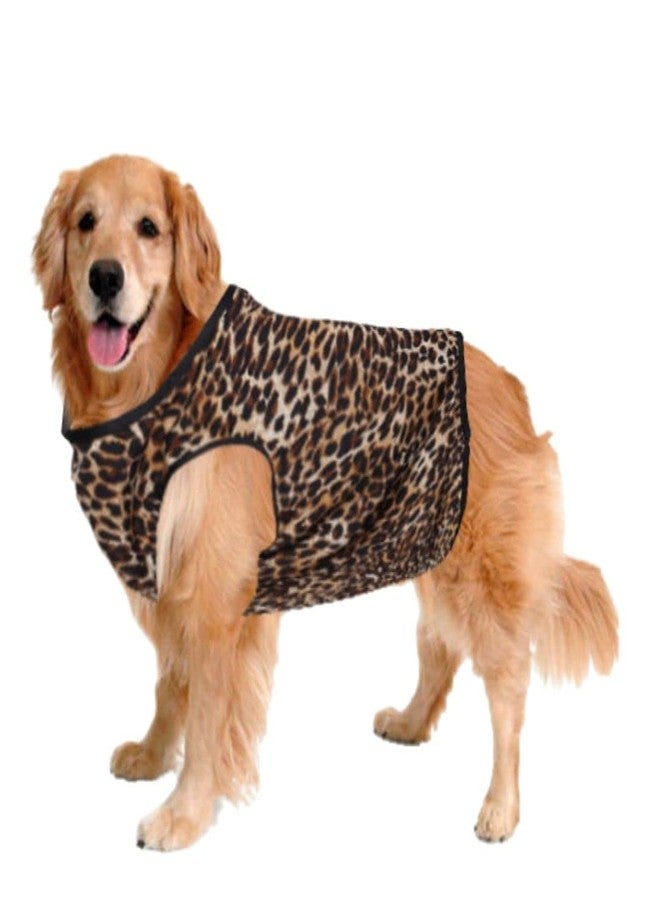 Sage Square Funky Soft Material Dog T-Shirt | Cool/Funky Print Pet | Soft Light Weight | Comfortable & Breathable Dog Clothing | Trendy Vest Outfit (XLarge - 26 inch) (Cheetah Print) - Image 1